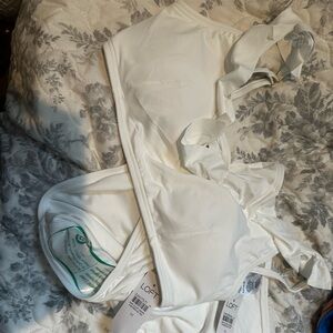 Loft 2 piece ruffle swim suit